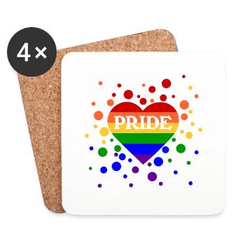 Pridedot - Coasters (set of 4) - white - Front