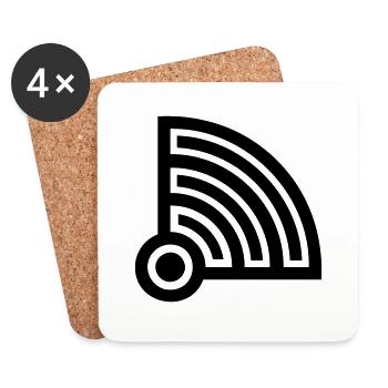 Icon Gute Verbindung Wifi - Untersetzer (4er-Set) - Weiß - Vorne