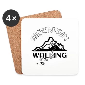 mountain walking - Coasters (set of 4) - white - Front