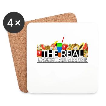 THE REAL COCKTAILMAKER - Untersetzer (4er-Set) - Weiß - Vorne
