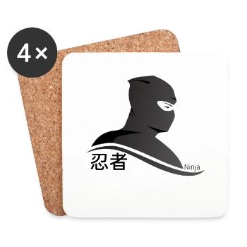 Ninja - Coasters (set of 4) - white - Front