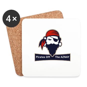 Pirates - Dessous de verre (lot de 4) - blanc - Devant