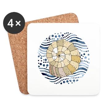 Shell - Coasters (set of 4) - white - Front
