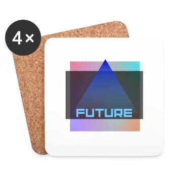 future - Untersetzer (4er-Set) - Weiß - Vorne