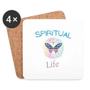 spiritual life - Dessous de verre (lot de 4) - blanc - Devant