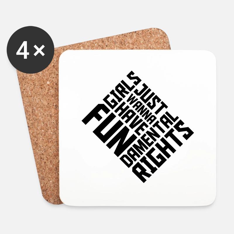 wanna have fundamental rights - Untersetzer (4er-Set) - Weiß