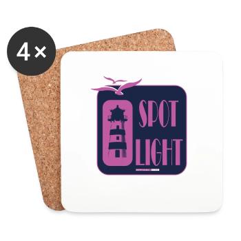 Cool Lighthouse Motif Sea Coast Beach Cadeau - Dessous de verre (lot de 4) - blanc - Devant