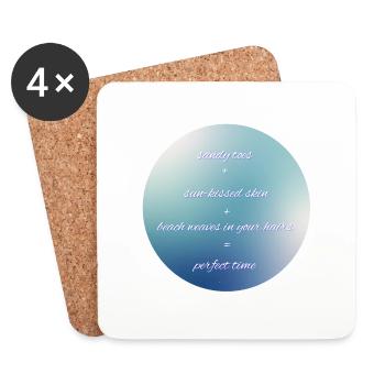 perfect time - Coasters (set of 4) - white - Front