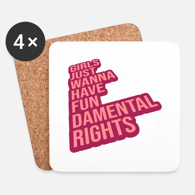 wanna have fundamental rights - Untersetzer (4er-Set) - Weiß