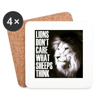 lions don't care - Untersetzer (4er-Set) - Weiß - Vorne