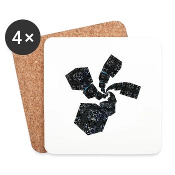 Sci Fi Spiral Cubes - Coasters (set of 4) - white - Front