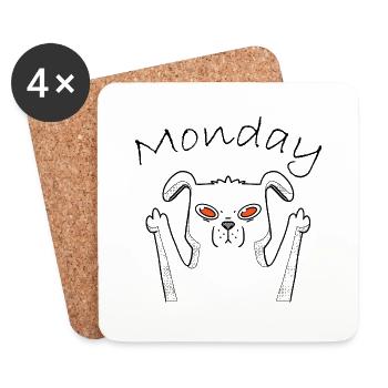 Monday - Untersetzer (4er-Set) - Weiß - Vorne