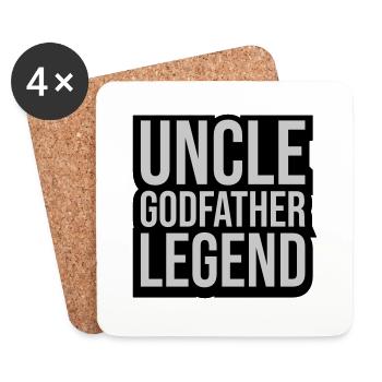 Uncle Godfather Legend Zitat - Untersetzer (4er-Set) - Weiß - Vorne
