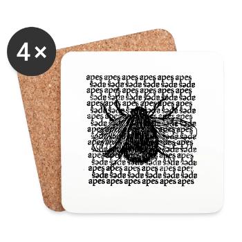 Abeille - Dessous de verre (lot de 4) - blanc - Devant