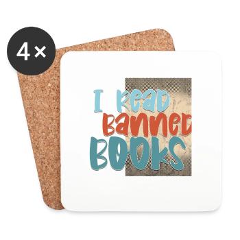 I Read Banned Books 45 - Untersetzer (4er-Set) - Weiß - Vorne
