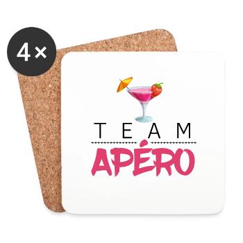 Team Apéro Humour - Dessous de verre (lot de 4) - blanc - Devant