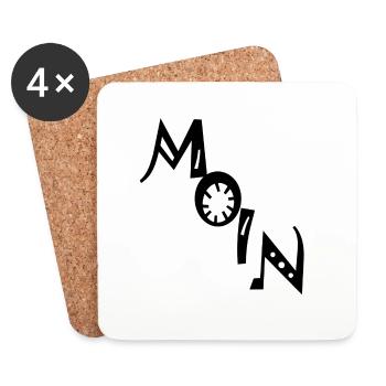 Moin, moinmoin - Untersetzer (4er-Set) - Weiß - Vorne