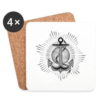 Anchor - Coasters (set of 4) - white - Front