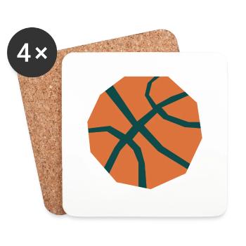 Basketball - Untersetzer (4er-Set) - Weiß - Vorne