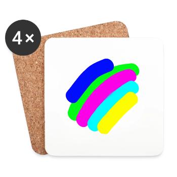 COLOR RAINBOW Mix - Coasters (set of 4) - white - Front