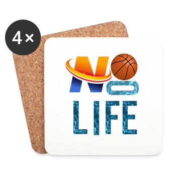 NO BASKET, NO LIFE - Dessous de verre (lot de 4) - blanc - Devant