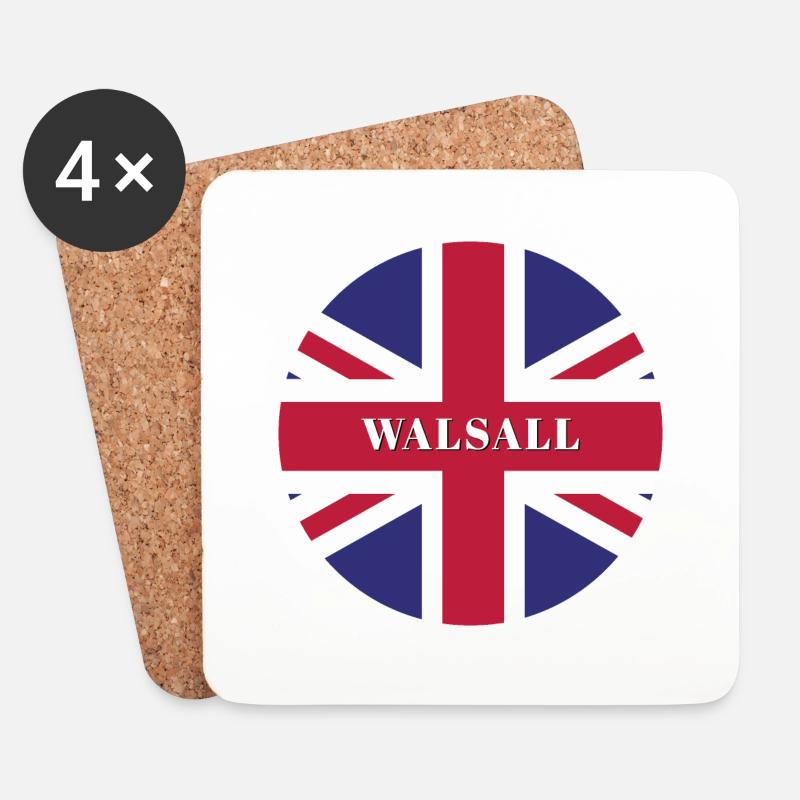 Walsall Deutschland - Untersetzer (4er-Set) - Weiß