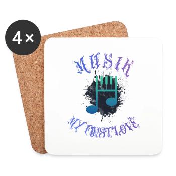 SGN 07 01 2022 1656710041543 Musik my first Love - Untersetzer (4er-Set) - Weiß - Vorne