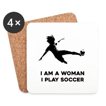 Women's Soccer - Coasters (set of 4) - white - Front