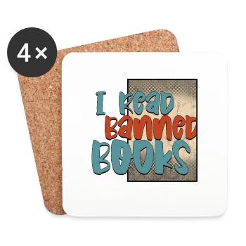 I Read Banned Books 45 - Untersetzer (4er-Set) - Weiß - Vorne