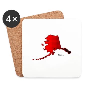 Alaska en demi-teinte - Dessous de verre (lot de 4) - blanc - Devant