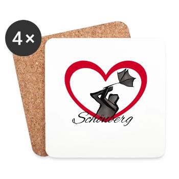 Schönberg Ostsee - Untersetzer (4er-Set) - Weiß - Vorne