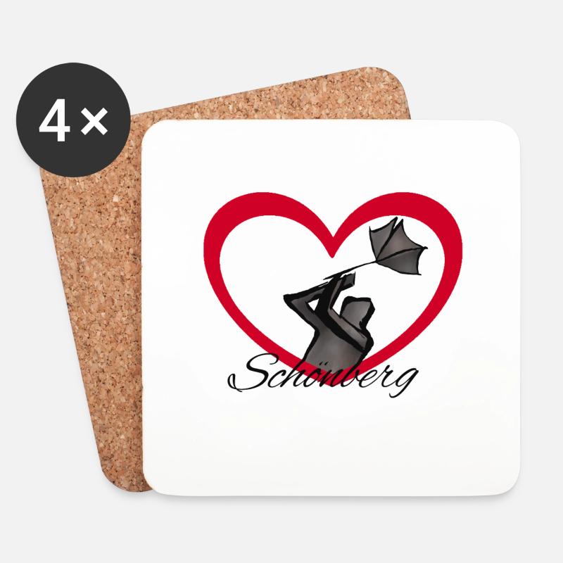 Schönberg Ostsee - Untersetzer (4er-Set) - Weiß