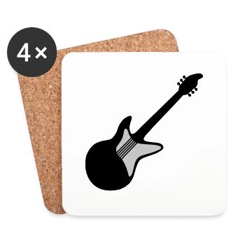 Elektrogitarre Gitarrist Gitarre spielen - Untersetzer (4er-Set) - Weiß - Vorne