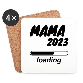 Mama 2023 loading - Untersetzer (4er-Set) - Weiß - Vorne