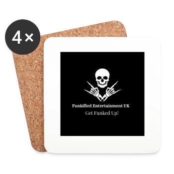 #FunkifiedEntertainment_UK - Coasters (set of 4) - white - Front