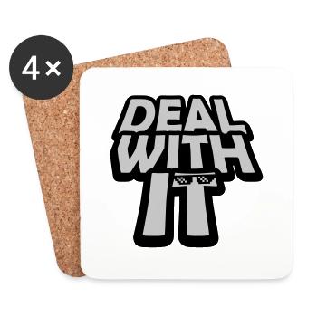 Cool Deal with it - Untersetzer (4er-Set) - Weiß - Vorne