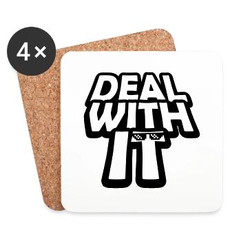 Boss Deal with it - Coasters (set of 4) - white - Front
