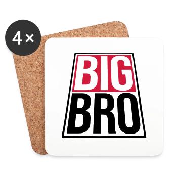 Frères et sœurs Big Bro Logo - Dessous de verre (lot de 4) - blanc - Devant