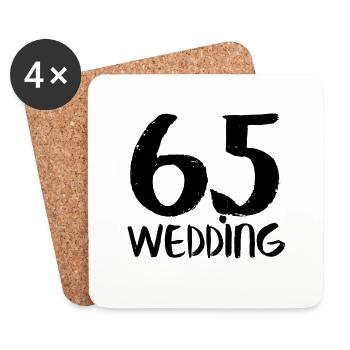 65 wedding black Berlin - Untersetzer (4er-Set) - Weiß - Vorne