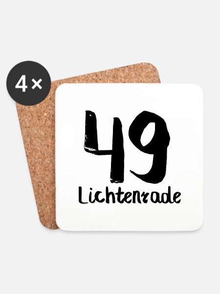 49 lichtenrade black - Untersetzer (4er-Set) - Weiß