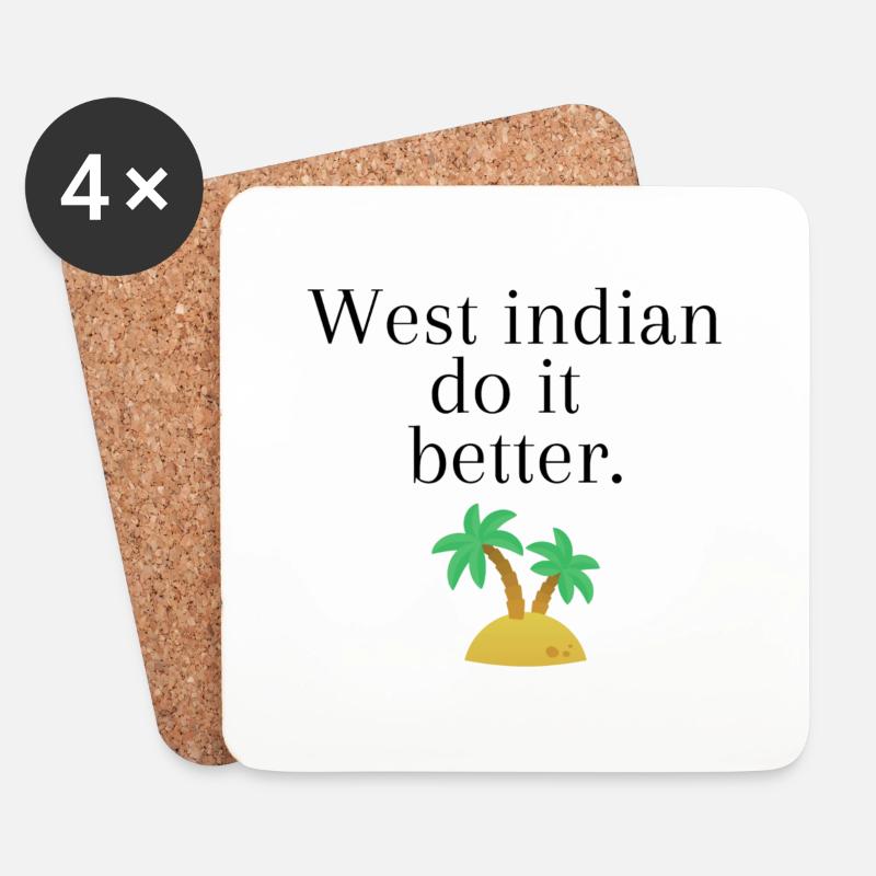 west indian do it better - Coasters (set of 4) - white