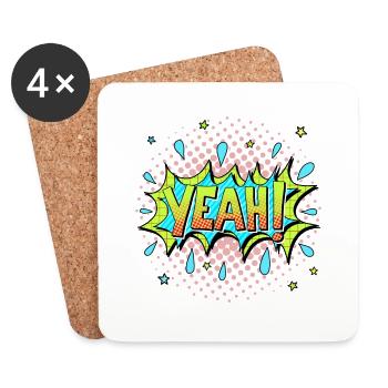 Yes! - Coasters (set of 4) - white - Front
