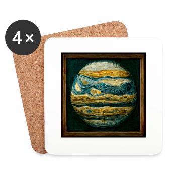 Van Gogh Jupiter - Dessous de verre (lot de 4) - blanc - Devant