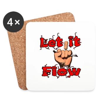 Let it flow boy copie - Dessous de verre (lot de 4) - blanc - Devant