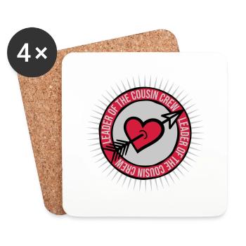 Leader Cousin Crew Team - Coasters (set of 4) - white - Front