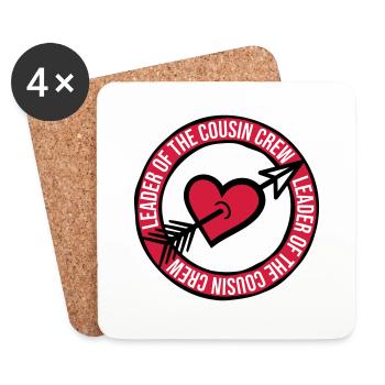Leader Cousin Crew Team - Coasters (set of 4) - white - Front