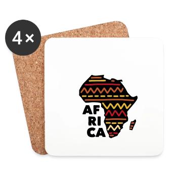 AFRICA TRIBAL - Coasters (set of 4) - white - Front
