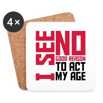 to act my age - Coasters (set of 4) - white - Front