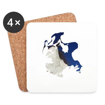 Rügen Kreidefelsen - Untersetzer (4er-Set) - Weiß - Vorne