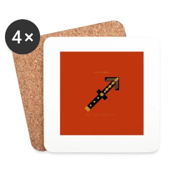 ZODIAC SIGN SAGITTARIUS -red- - Coasters (set of 4) - white - Front